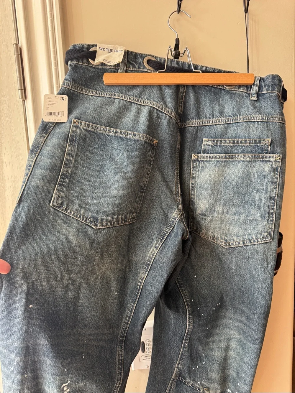 We The Free Moxie Pull-On Barrel Jeans Size 31 Free People NWT